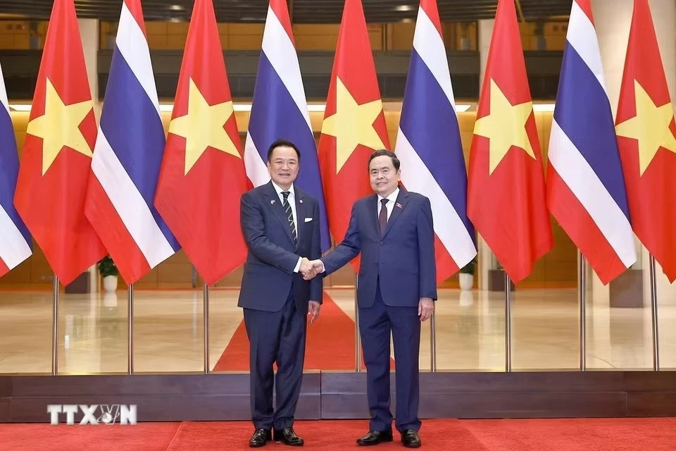 Chủ tịch Quốc hội Trần Thanh Mẫn hội kiến Thủ tướng Thái Lan Anutin Charnvirakul thăm chính thức Việt Nam và tham dự Diễn đàn Tương lai ASEAN lần thứ ba. (Nguồn: TTXVN) Chủ tịch Quốc hội Trần Thanh Mẫn hội kiến Thủ tướng Thái Lan Anutin Charnvirakul thăm chính thức Việt Nam và tham dự Diễn đàn Tương lai ASEAN lần thứ ba. (Nguồn: TTXVN)