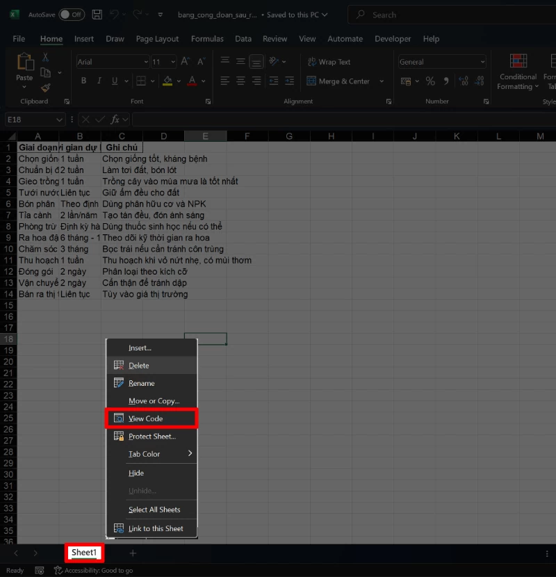 Trước tiên, bạn mở file Excel cần căn chỉnh.