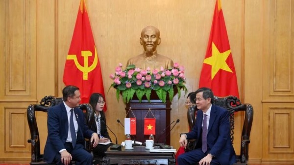 Giám đốc Học viện Chính trị quốc gia Hồ Chí Minh tiếp đoàn Đảng Hành động Nhân dân Singapore và Đảng Mặt trận cách mạng vì một Timor-Leste độc lập