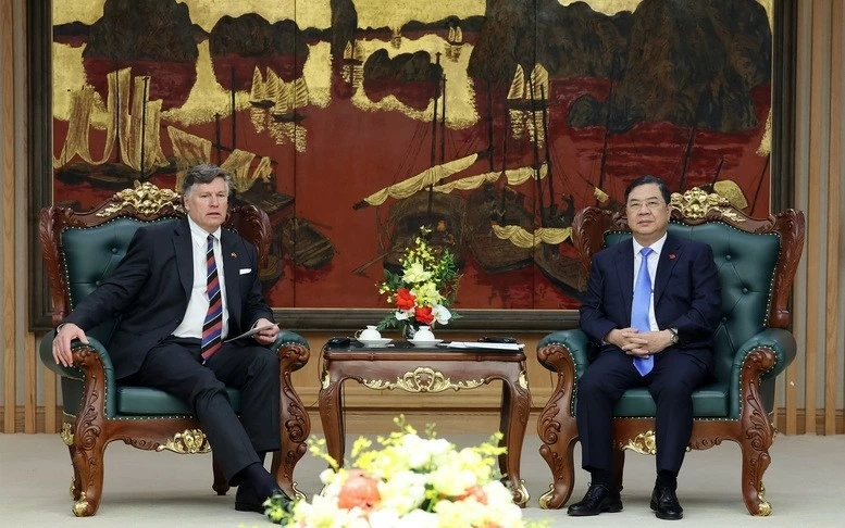 Phó Thủ tướng Thường trực Chính phủ Phạm Gia Túc tiếp Phó Ngoại trưởng Hoa Kỳ Christopher Landau