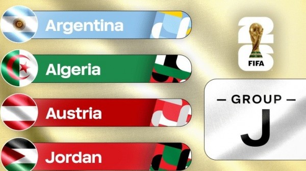 Lịch thi đấu bóng đá bảng J World Cup 2026 mới nhất