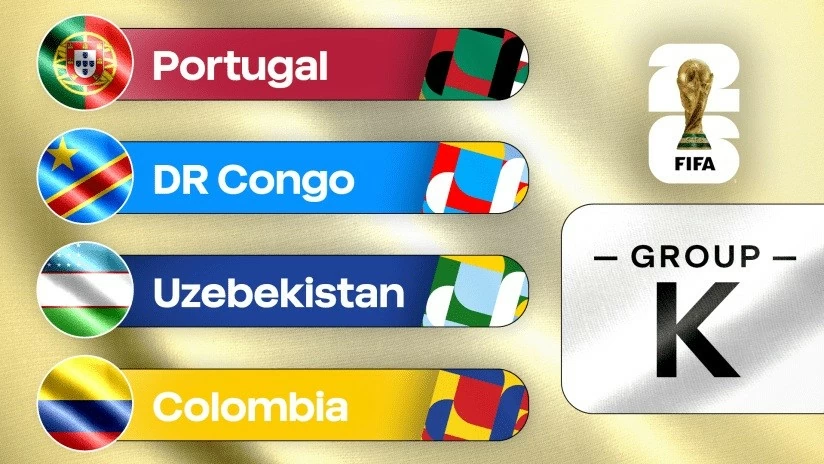 Lịch thi đấu bóng đá bảng K World Cup 2026 mới nhất