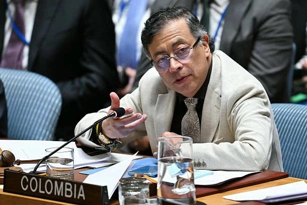 Tổng thống Colombia Gustavo Petro phát biểu trong một cuộc họp của Hội đồng Bảo an Liên Hợp Quốc về Trung Đông, tại Trụ sở Liên Hợp Quốc ở New York, ngày 10/6/2026. (Nguồn: Getty Images) Tổng thống Colombia Gustavo Petro phát biểu trong một cuộc họp của Hội đồng Bảo an Liên Hợp Quốc về Trung Đông, tại Trụ sở Liên Hợp Quốc ở New York, ngày 10/6/2026. (Nguồn: Getty Images)