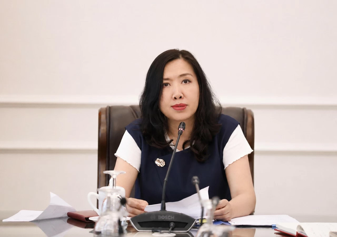 Thứ trưởng Bộ Ngoại giao Lê Thị Thu Hằng phát biểu khai mạc Diễn đàn. (Ảnh: Thành Long) Thứ trưởng Bộ Ngoại giao Lê Thị Thu Hằng phát biểu khai mạc Diễn đàn. (Ảnh: Thành Long)
