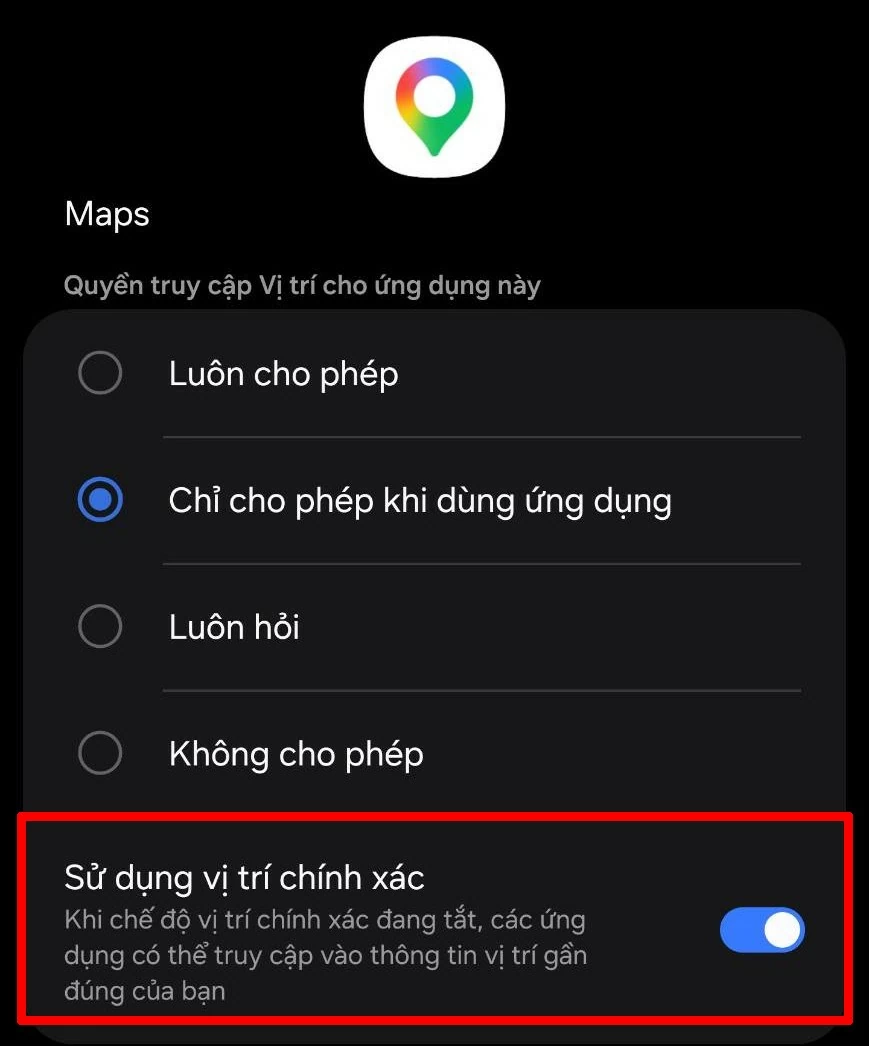 Tiếp theo, kéo xuống và tìm ứng dụng Google Maps.