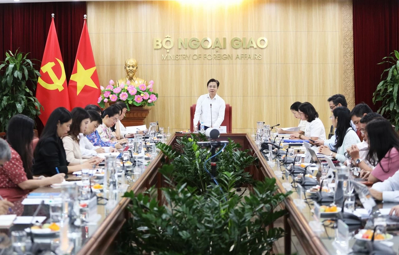 Thứ trưởng Ngoại giao Ngô Lê Văn phát biểu kết luận. (Ảnh: Thành Long) Thứ trưởng Ngoại giao Ngô Lê Văn phát biểu kết luận. (Ảnh: Thành Long)