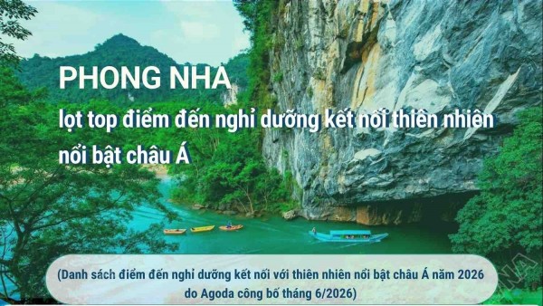 Phong Nha (Quảng Trị) được vinh danh là điểm nghỉ dưỡng thiên nhiên hàng đầu châu Á