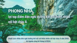 Phong Nha (Quảng Trị) được vinh danh là điểm nghỉ dưỡng thiên nhiên hàng đầu châu Á