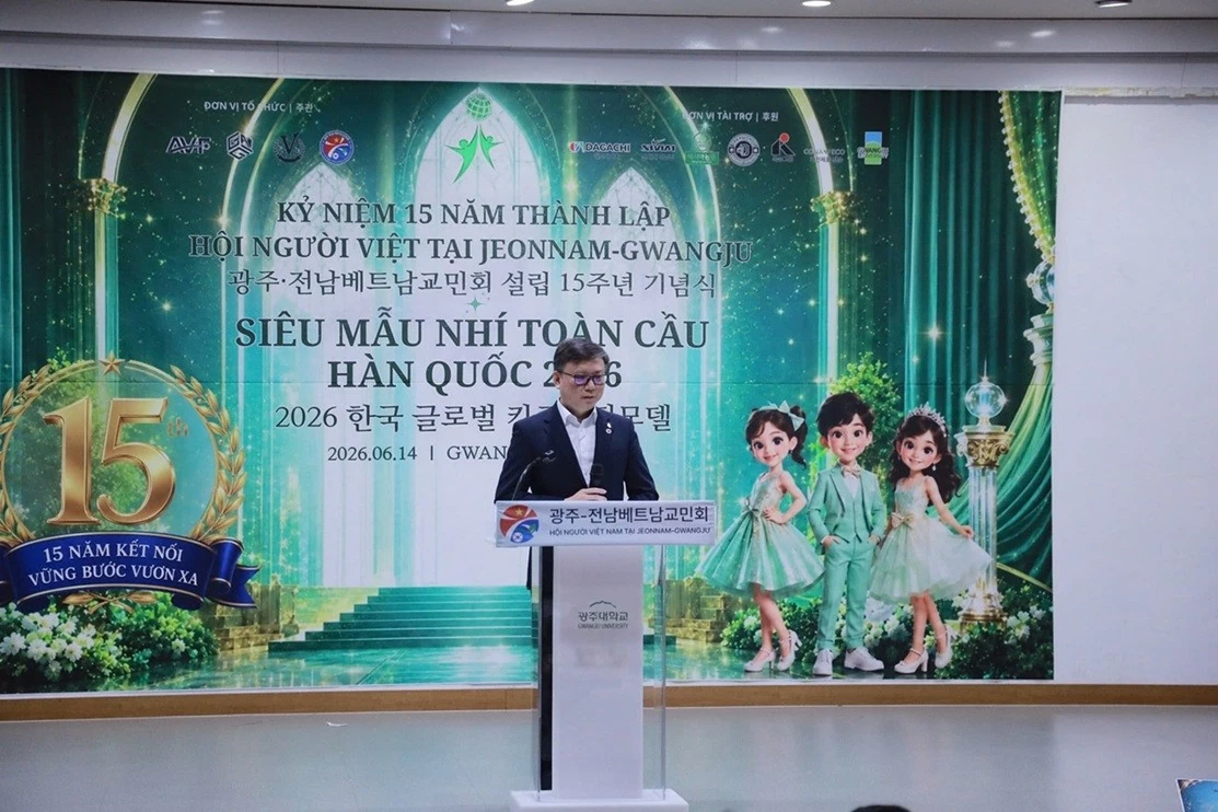 Lễ kỷ niệm 15 năm thành lập Hội người Việt Nam tại Jeonnam - Gwangju và chung kết Siêu mẫu nhí toàn cầu Hàn Quốc 2026