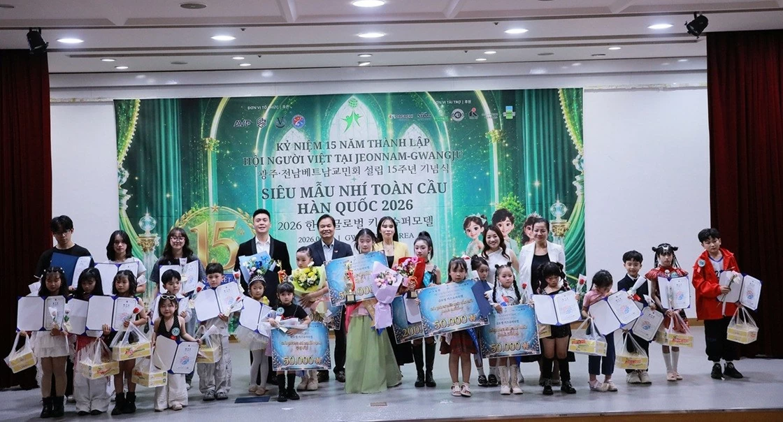 Lễ kỷ niệm 15 năm thành lập Hội người Việt Nam tại Jeonnam - Gwangju và chung kết Siêu mẫu nhí toàn cầu Hàn Quốc 2026