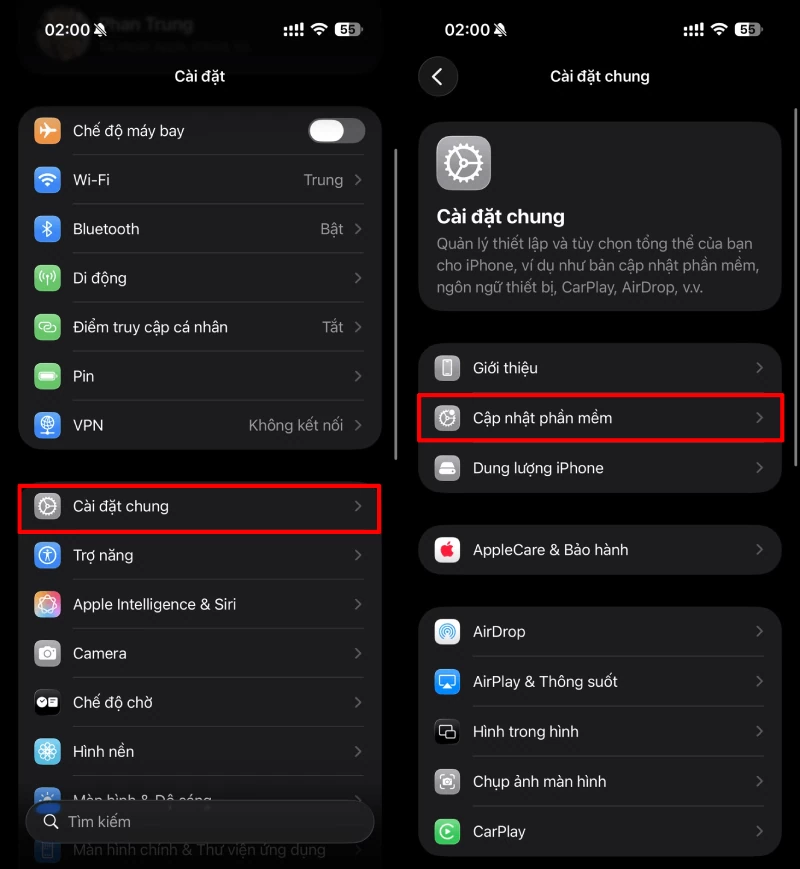Mở Cài đặt trên iPhone.