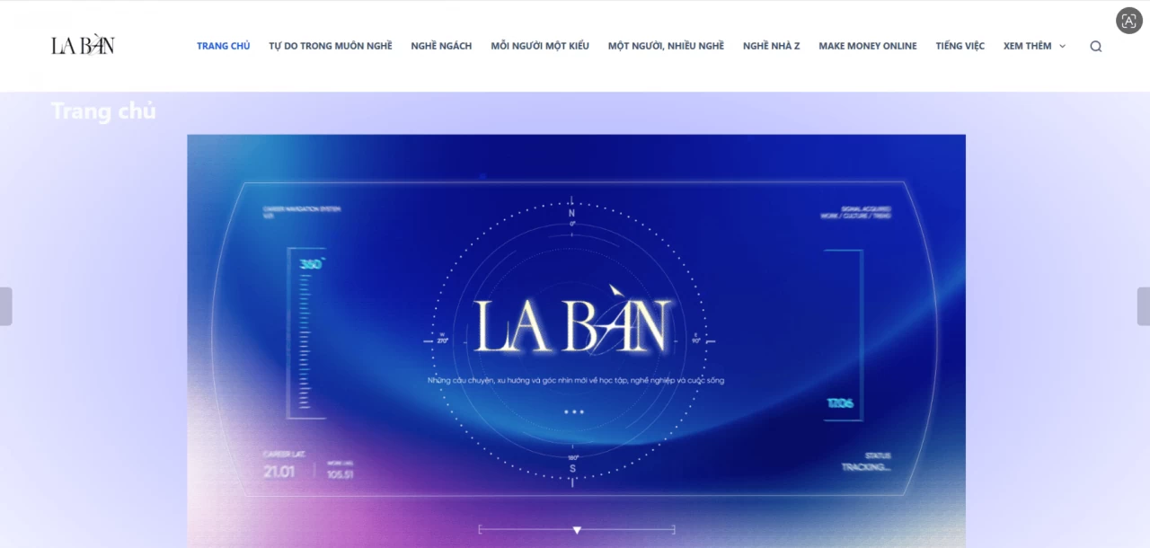Giao diện web gần gũi với người đọc. (Ảnh: La Bàn) Giao diện web gần gũi với người đọc. (Ảnh: La Bàn)