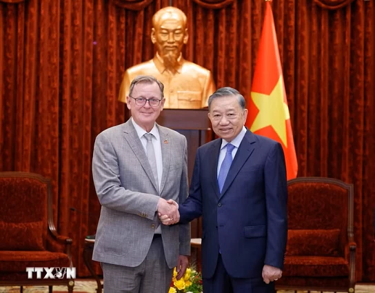 Tổng Bí thư, Chủ tịch nước Tô Lâm tiếp Phó Chủ tịch Quốc hội Cộng hòa Liên bang Đức Bodo Ramelow Tổng Bí thư, Chủ tịch nước Tô Lâm tiếp Phó Chủ tịch Quốc hội Cộng hòa Liên bang Đức Bodo Ramelow