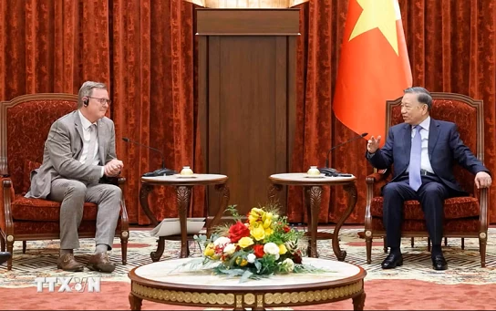 Tổng Bí thư, Chủ tịch nước Tô Lâm tiếp Phó Chủ tịch Quốc hội Cộng hòa Liên bang Đức Bodo Ramelow Tổng Bí thư, Chủ tịch nước Tô Lâm tiếp Phó Chủ tịch Quốc hội Cộng hòa Liên bang Đức Bodo Ramelow
