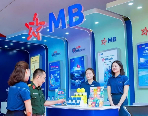 Gian hàng của MB tại Hội nghị Doanh nghiệp Quân đội năm 2026.