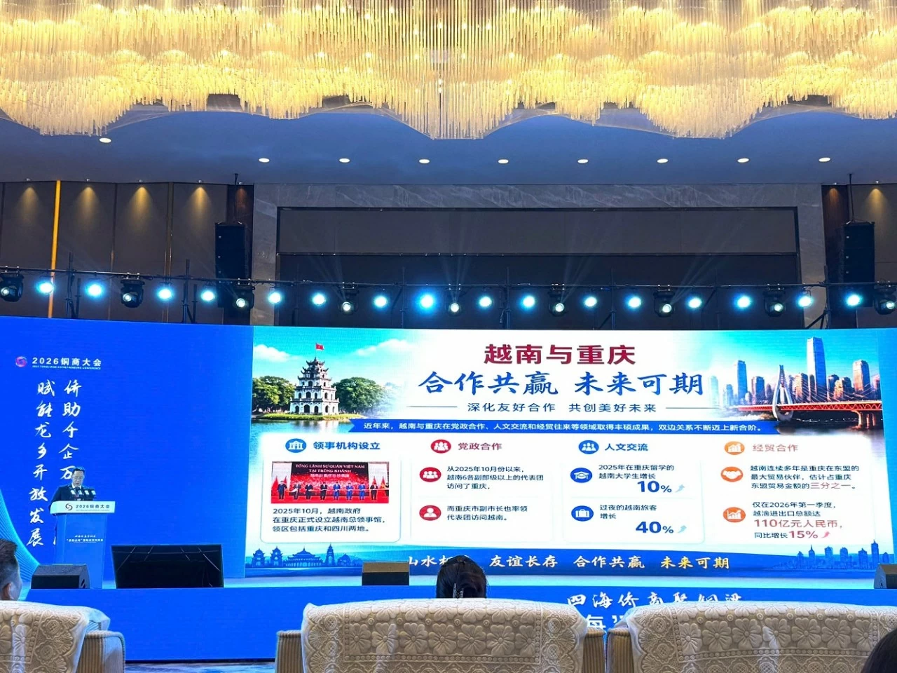 Tổng Lãnh sự Bùi Nguyên Long phát biểu tại Diễn đàn Giao thương quốc tế Đồng Lương (Trùng Khánh) năm 2026