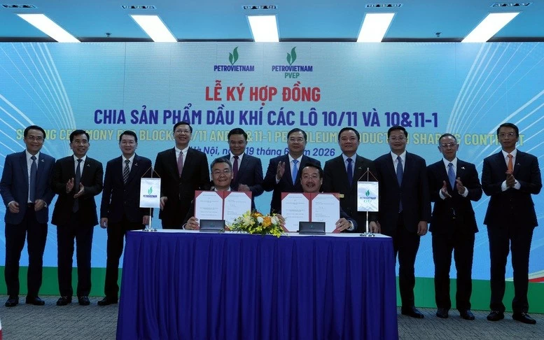 Phó Thủ tướng Thường trực Phạm Gia Túc đã dự Lễ ký Hợp đồng Chia sản phẩm dầu khí (PSC) các Lô 10/11 và 10&11-1 - Ảnh: VGP/Phương Nguyên