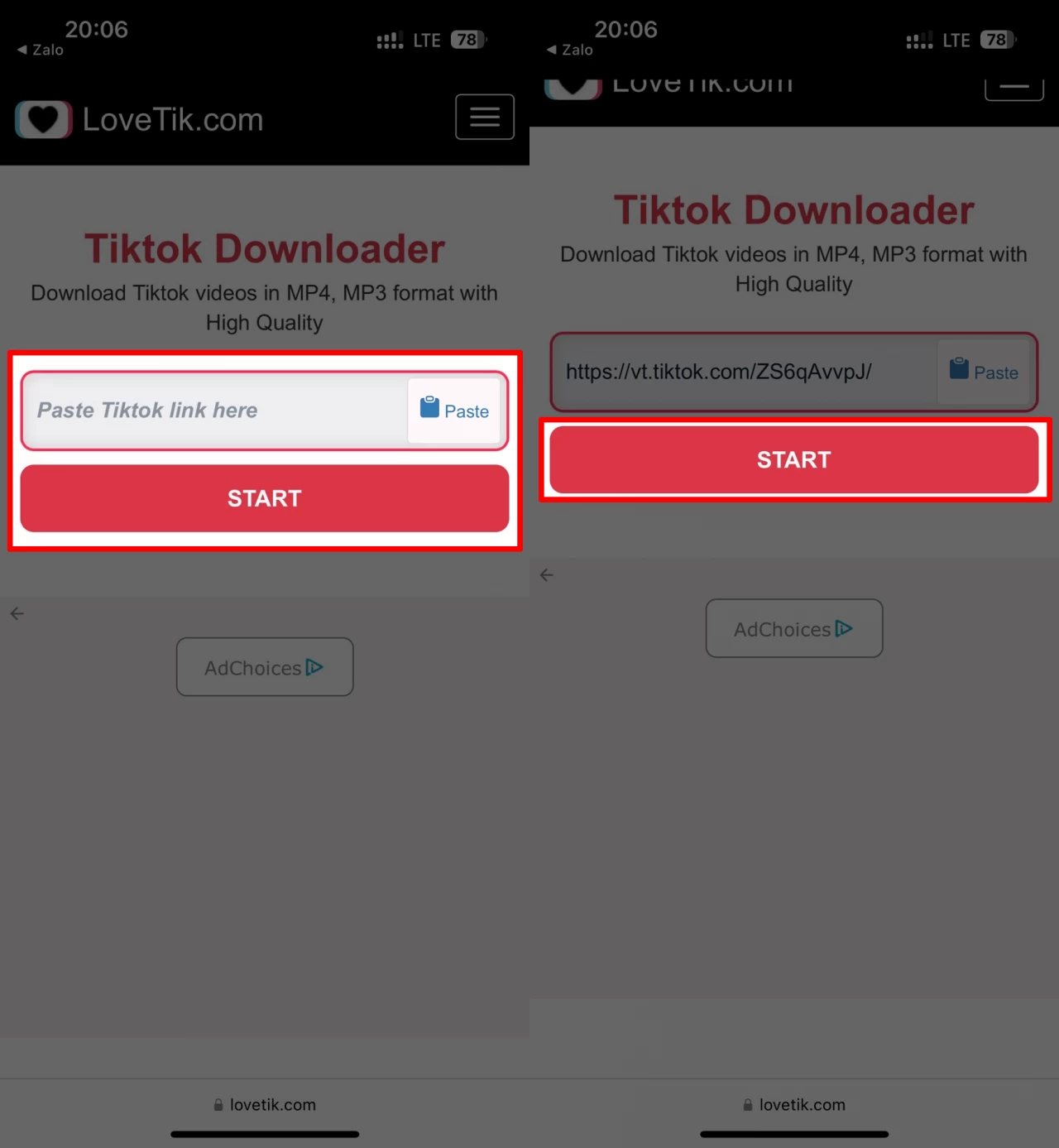 Mở trình duyệt trên điện thoại và truy cập các trang hỗ trợ tải ảnh TikTok. Mở trình duyệt trên điện thoại và truy cập các trang hỗ trợ tải ảnh TikTok.
