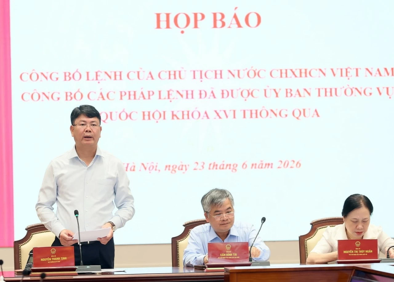 Công bố Lệnh của Chủ tịch nước về 2 Pháp lệnh sẽ có hiệu lực vào 1/7/2026 Công bố Lệnh của Chủ tịch nước về 2 Pháp lệnh sẽ có hiệu lực vào 1/7/2026