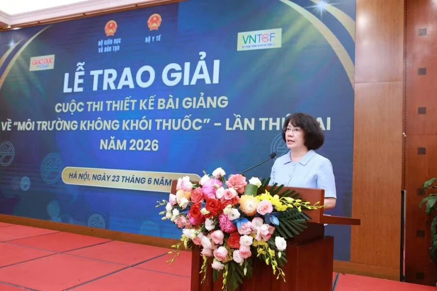 Trao giải Cuộc thi thiết kế bài giảng về Môi trường không khói thuốc lần thứ hai Trao giải Cuộc thi thiết kế bài giảng về Môi trường không khói thuốc lần thứ hai