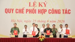Lễ ký các Quy chế phối hợp công tác giữa Ủy ban Quốc phòng, An ninh và Đối ngoại với Bộ Quốc phòng, Bộ Công an và Bộ Ngoại giao