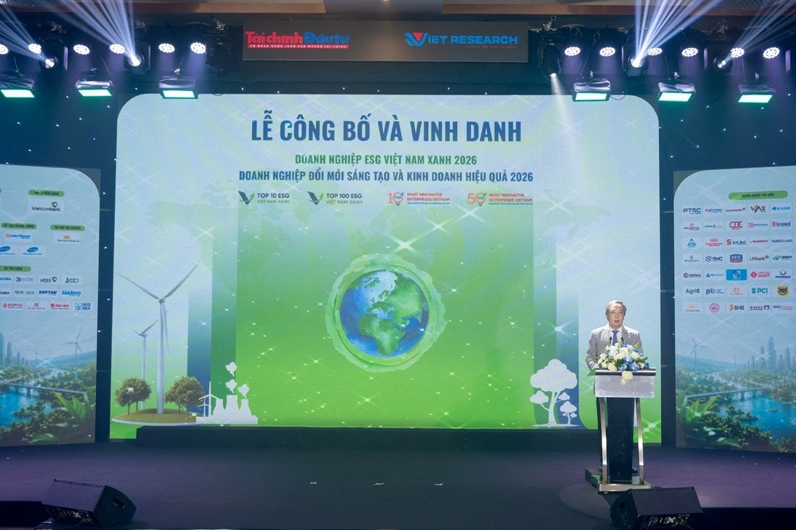 Vinh danh Top doanh nghiệp ESG Việt Nam xanh 2026 và Top doanh nghiệp Đổi mới sáng tạo và Kinh doanh hiệu quả 2026