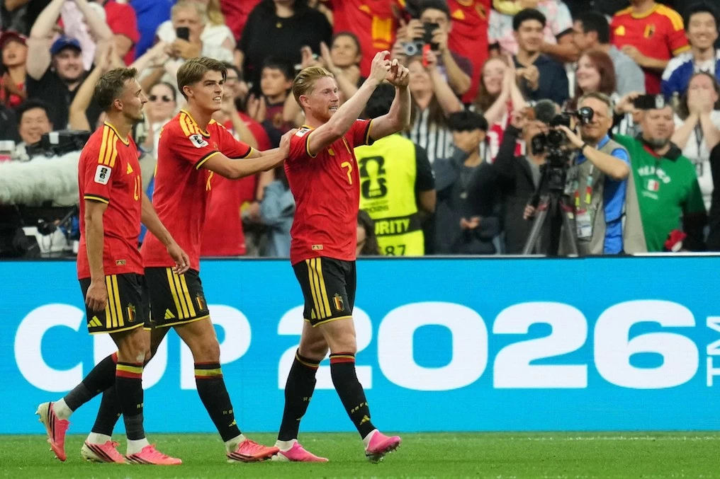 Kết quả bóng đá Bảng G World Cup 2026: Bỉ 5-1 New Zealand: Trossard lập cú đúp, Lukaku đi vào lịch sử, Quỷ đỏ giành ngôi nhất bảng