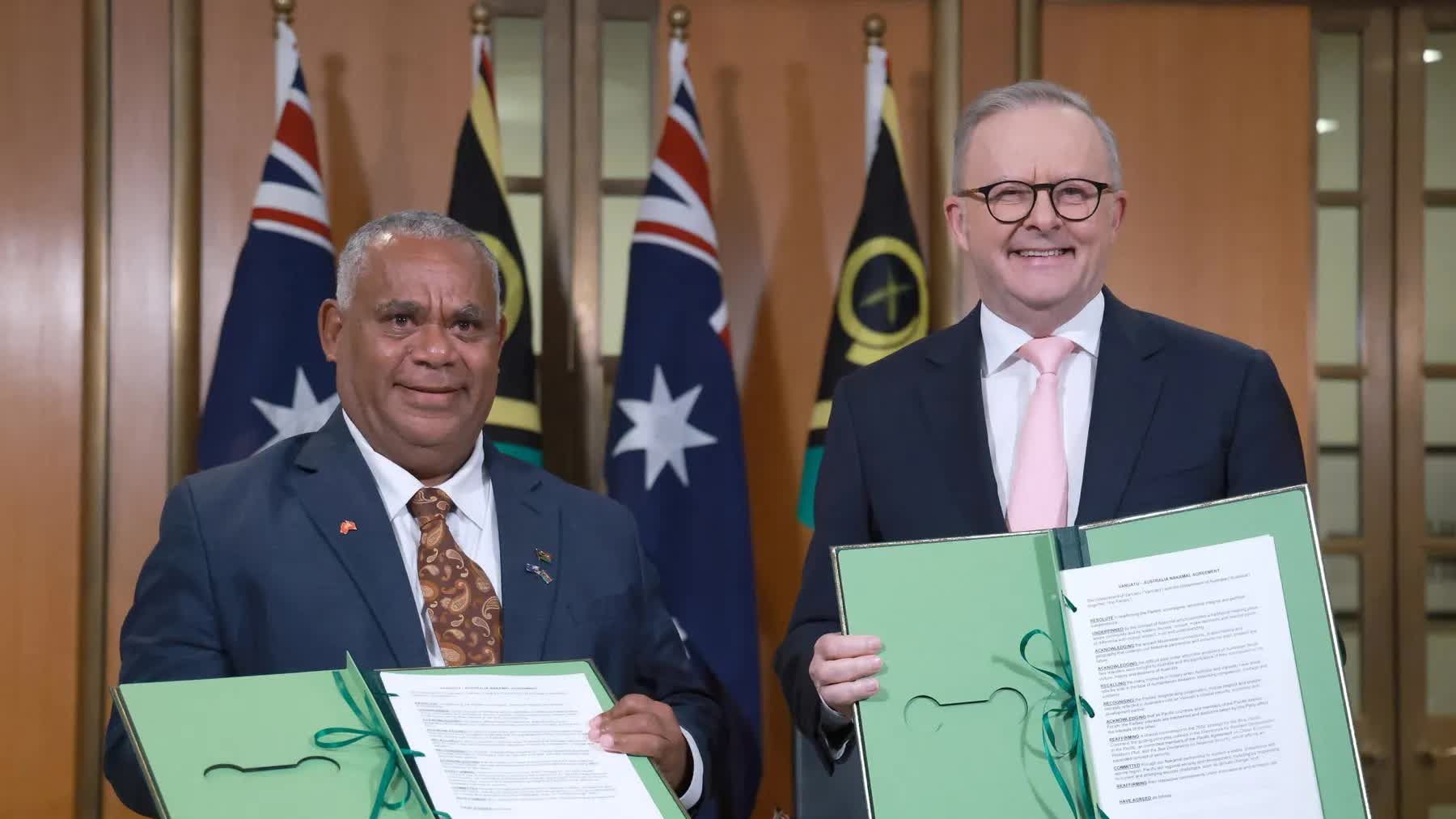Australia và Vanuatu ký thỏa thuận cấm thiết lập căn cứ quân sự nước ngoài trên lãnh thổ Vanuatu