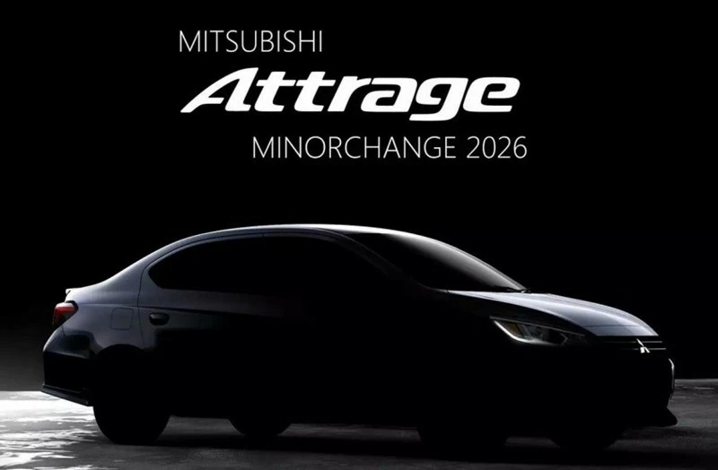 Mitsubishi Attrage 2026 chốt lịch ra mắt tại thị trường Thái Lan vào ngày 1/7 tới. Mitsubishi Attrage 2026 chốt lịch ra mắt tại thị trường Thái Lan vào ngày 1/7 tới.