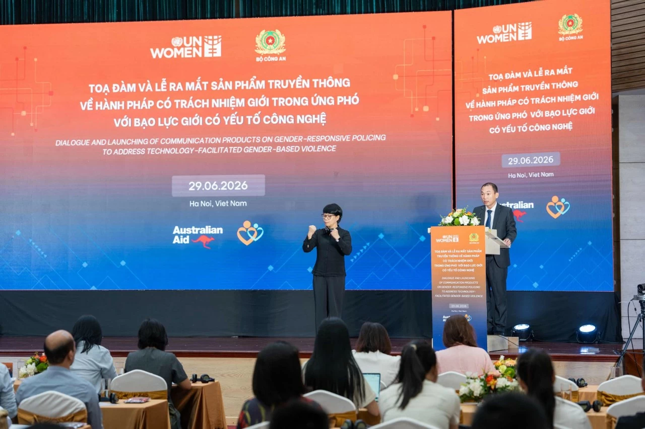 Bộ Công an phối hợp UN Women ra mắt sản phẩm truyền thông về bảo vệ phụ nữ, trẻ em gái trên không gian mạng