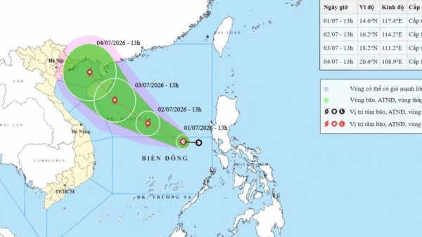 Áp thấp nhiệt đới trên Biển Đông khả năng mạnh thành bão