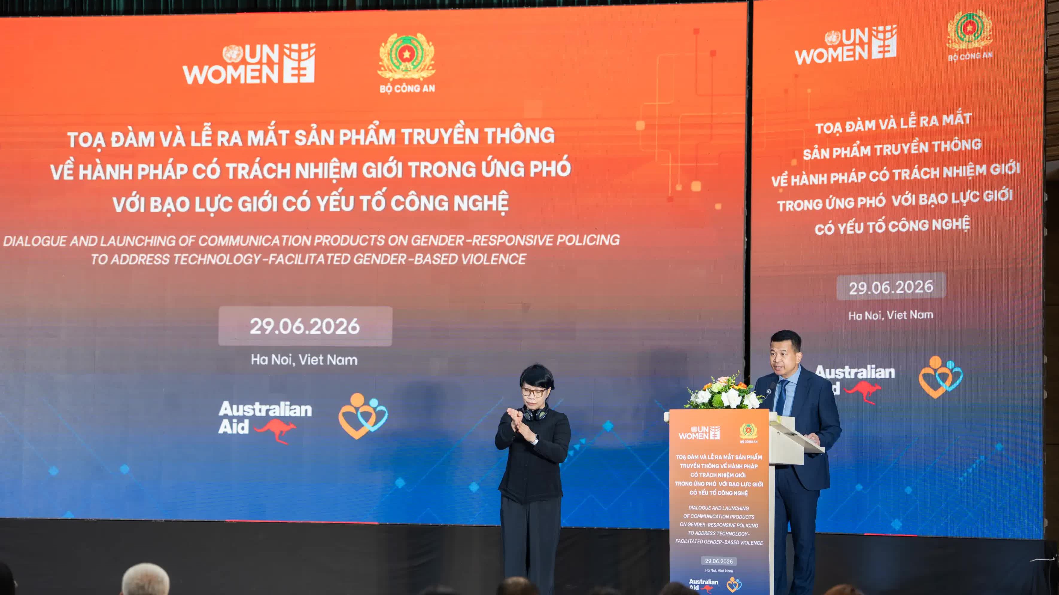 Bộ Công an phối hợp UN Women ra mắt sản phẩm truyền thông về bảo vệ phụ nữ, trẻ em gái trên không gian mạng