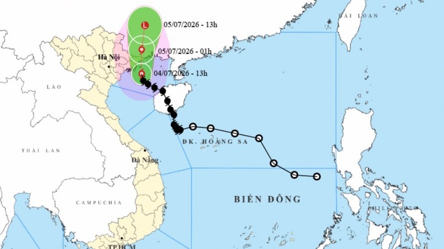 Bão số 1 trên khu vực Bắc Vịnh Bắc Bộ, gió giật cấp 11, Đông Bắc Bộ mưa to đến rất to