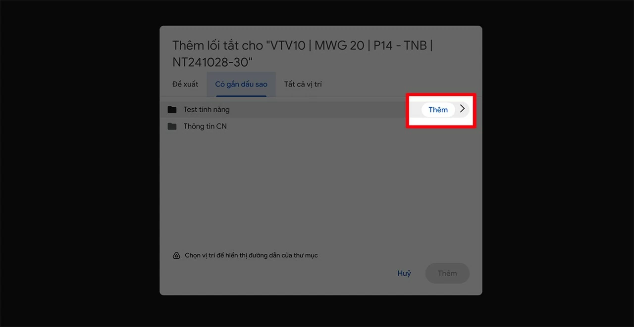 Chọn thư mục lưu. Chọn thư mục lưu.