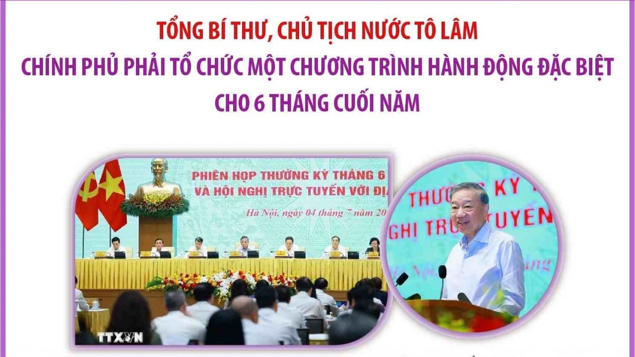 Tổng Bí thư, Chủ tịch nước Tô Lâm: Phải ‘hành động, hành động và hành động’ để thúc đẩy tăng trưởng từ nay đến cuối năm