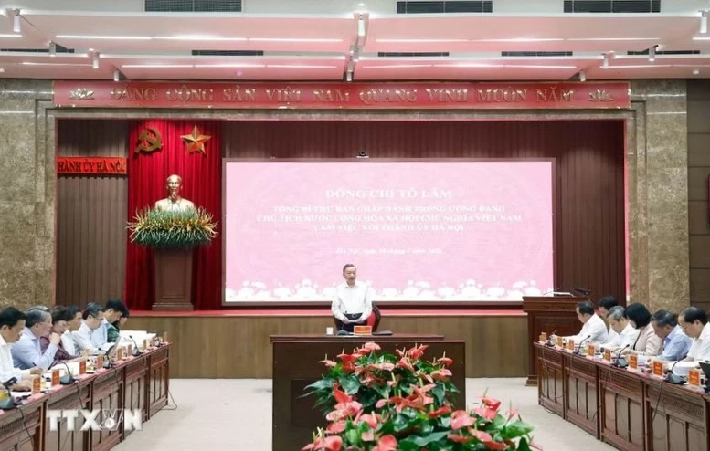 Tổng Bí thư, Chủ tịch nước Tô Lâm: Hà Nội phải tiên phong tạo ra những mô hình mới, cách làm mới, động lực mới có sức lan tỏa cho cả nước Tổng Bí thư, Chủ tịch nước Tô Lâm: Hà Nội phải tiên phong tạo ra những mô hình mới, cách làm mới, động lực mới có sức lan tỏa cho cả nước