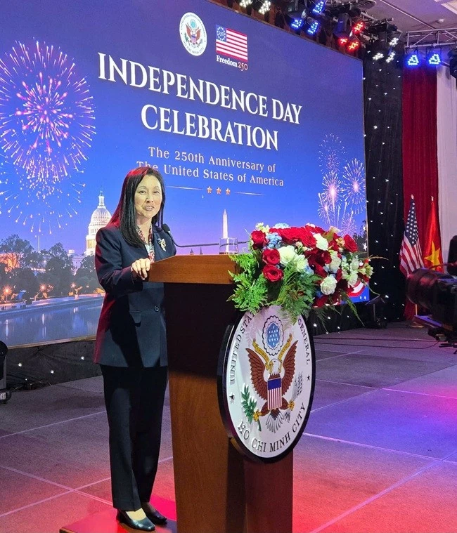Tổng Lãnh sự Hoa Kỳ tại TP.HCM - bà Melissa A. Brown “quan hệ Việt Nam – Hoa Kỳ đã mang lại những thành quả vô cùng to lớn,.”  (Ảnh: Hải Uyên)