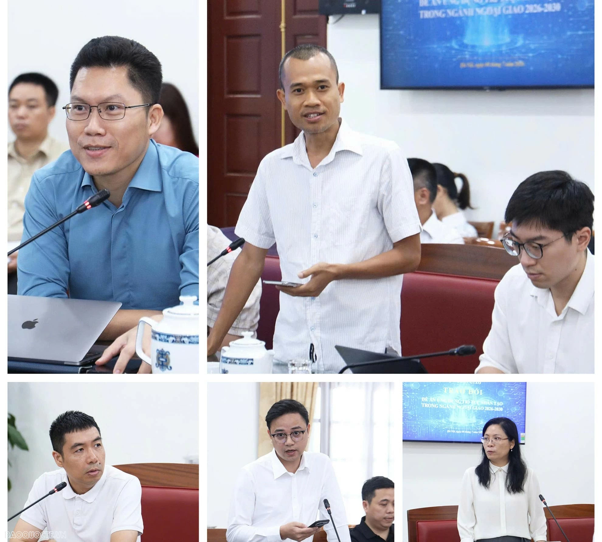 Đại diện các doanh nghiệp chia sẻ kinh nghiệm tại cuộc họp. (Ảnh: Thành Long)