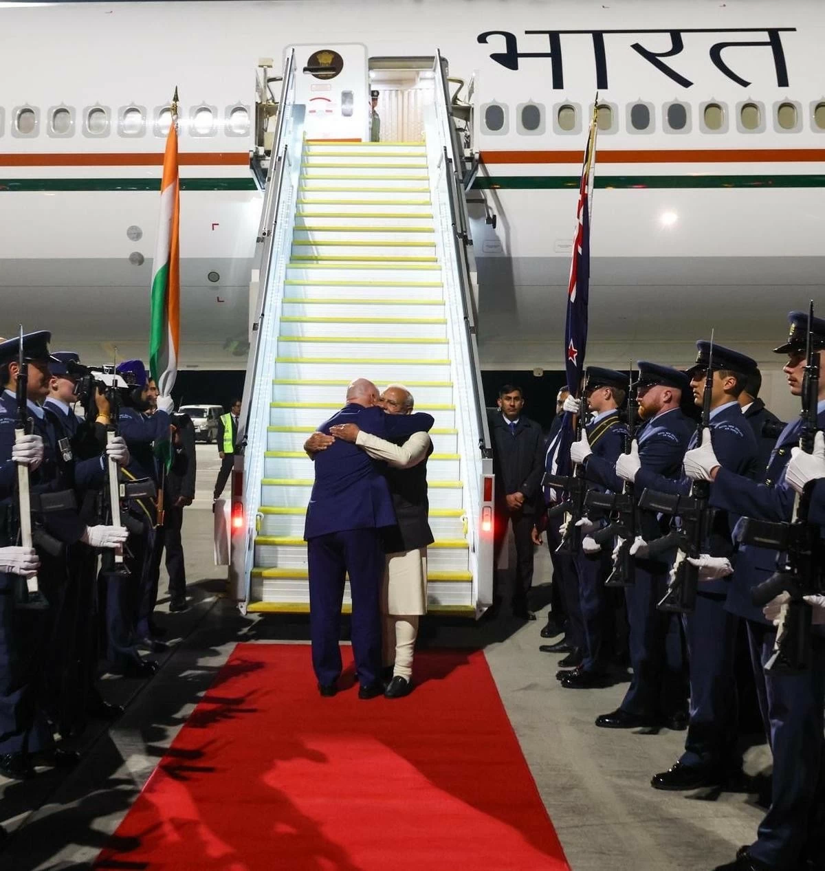Narendra Modi ngày 11/7/2026 lên đường trở về nước sau khi kết thúc chuyến thăm kéo dài hai ngày tới New Zealand. (Nguồn: @MEAIndia)
