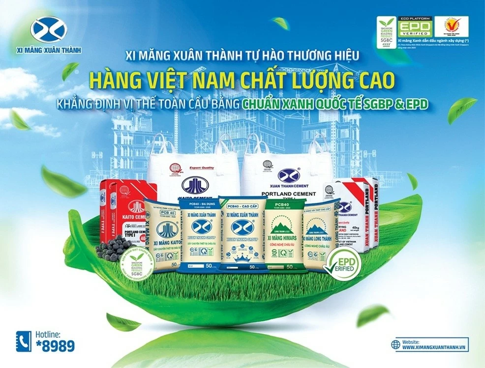 Xi Măng Xuân Thành liên tiếp được vinh danh tại các giải thưởng phát triển bền vững