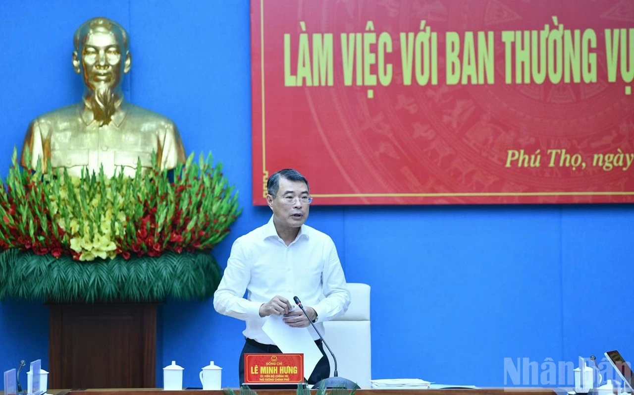 Thủ tướng Chính phủ Lê Minh Hưng chủ trì cuộc làm việc với Ban Thường vụ Tỉnh ủy Phú Thọ Thủ tướng Chính phủ Lê Minh Hưng chủ trì cuộc làm việc với Ban Thường vụ Tỉnh ủy Phú Thọ