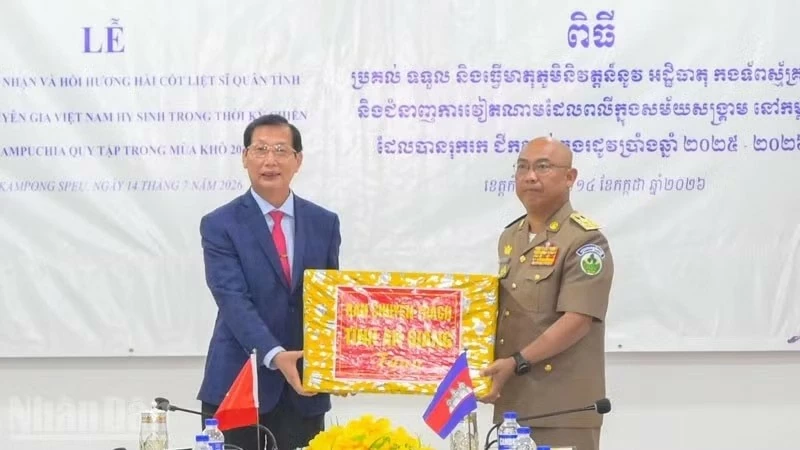 Quy tập 81 hài cốt liệt sĩ tại tỉnh Kampong Speu, Vương quốc Campuchia
