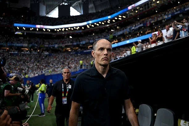 HLV tuyển Anh Thomas Tuchel trước trận bán kết World Cup 2026 gặp Argentina trên sân Atlanta, bang Georgia (Mỹ), ngày 15/7. Ảnh: Getty Images. HLV tuyển Anh Thomas Tuchel trước trận bán kết World Cup 2026 gặp Argentina trên sân Atlanta, bang Georgia (Mỹ), ngày 15/7. Ảnh: Getty Images.
