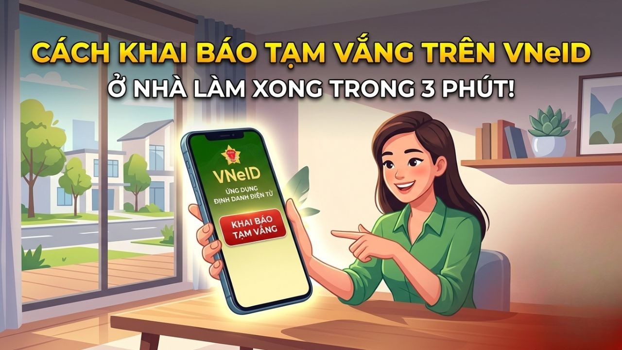 Hướng dẫn cách khai báo tạm vắng trên VNeID khi vắng nhà nhiều ngày