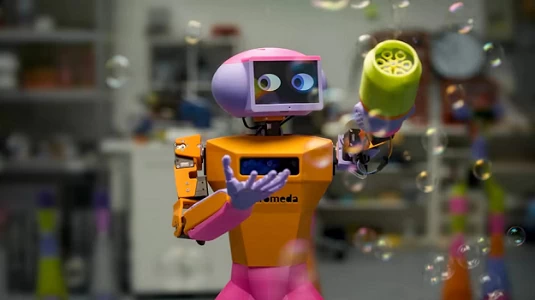 Một công ty khởi nghiệp ở South Melbourne có tên Andromeda đang bán robot trí tuệ nhân tạo tên Abi cho các cơ sở chăm sóc người cao tuổi trên toàn thế giới. (Ảnh: Andromeda)
