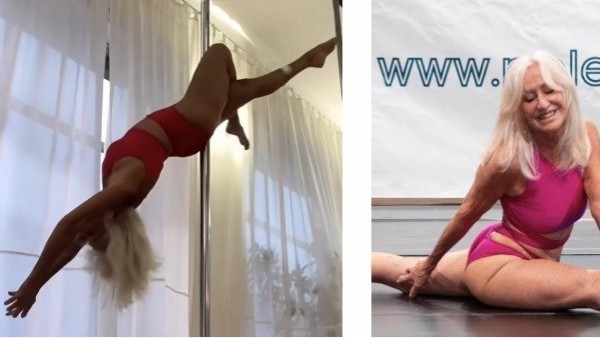 Cụ bà 82 tuổi là vận động viên thi đấu múa cột già nhất thế giới