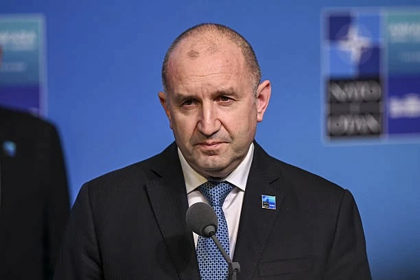 Thủ tướng Bulgaria Rumen Radev phát biểu trước báo giới bên lề Hội nghị Thượng đỉnh NATO tại Ankara, Thổ Nhĩ Kỳ, ngày 8/7. (Nguồn: Getty Images)
