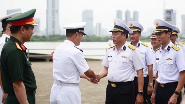 Vietnamese Naval Vessel arrives at Xinzhou Naval Port for friendship visit to China