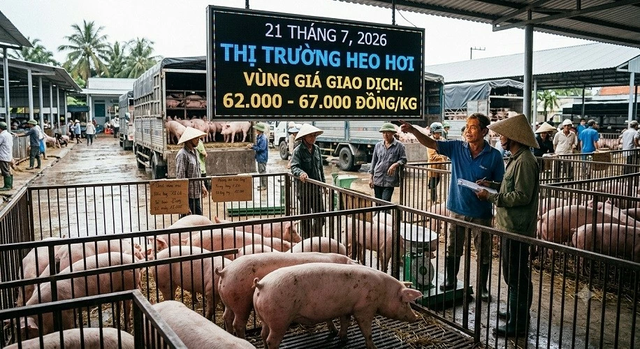 Giá heo hơi hôm nay 20/7: Quay đầu giảm nhẹ tại một số địa phương, vùng giá giao dịch từ 62.000 - 67.000 đồng/kg Giá heo hơi hôm nay 20/7: Quay đầu giảm nhẹ tại một số địa phương, vùng giá giao dịch từ 62.000 - 67.000 đồng/kg