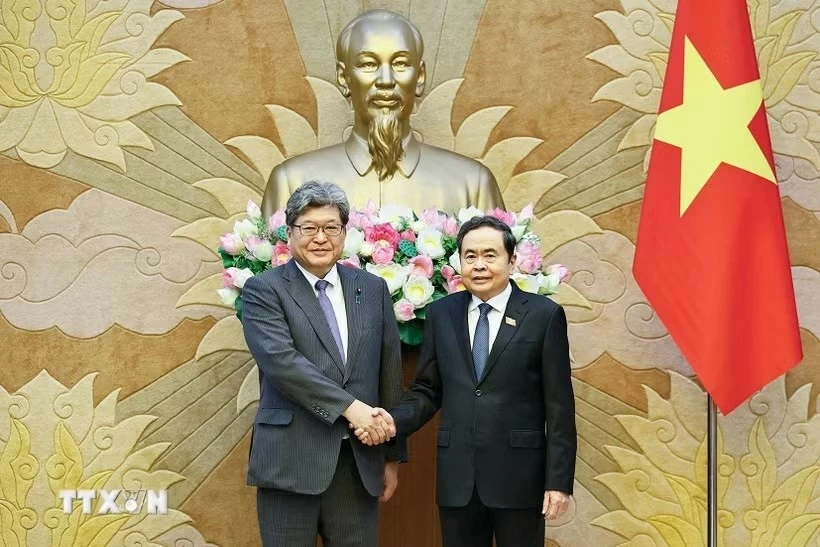 Chủ tịch Quốc hội Trần Thanh Mẫn tiếp Tổng Thư ký Đảng Dân chủ Tự do Nhật Bản Hagiuda Koichi